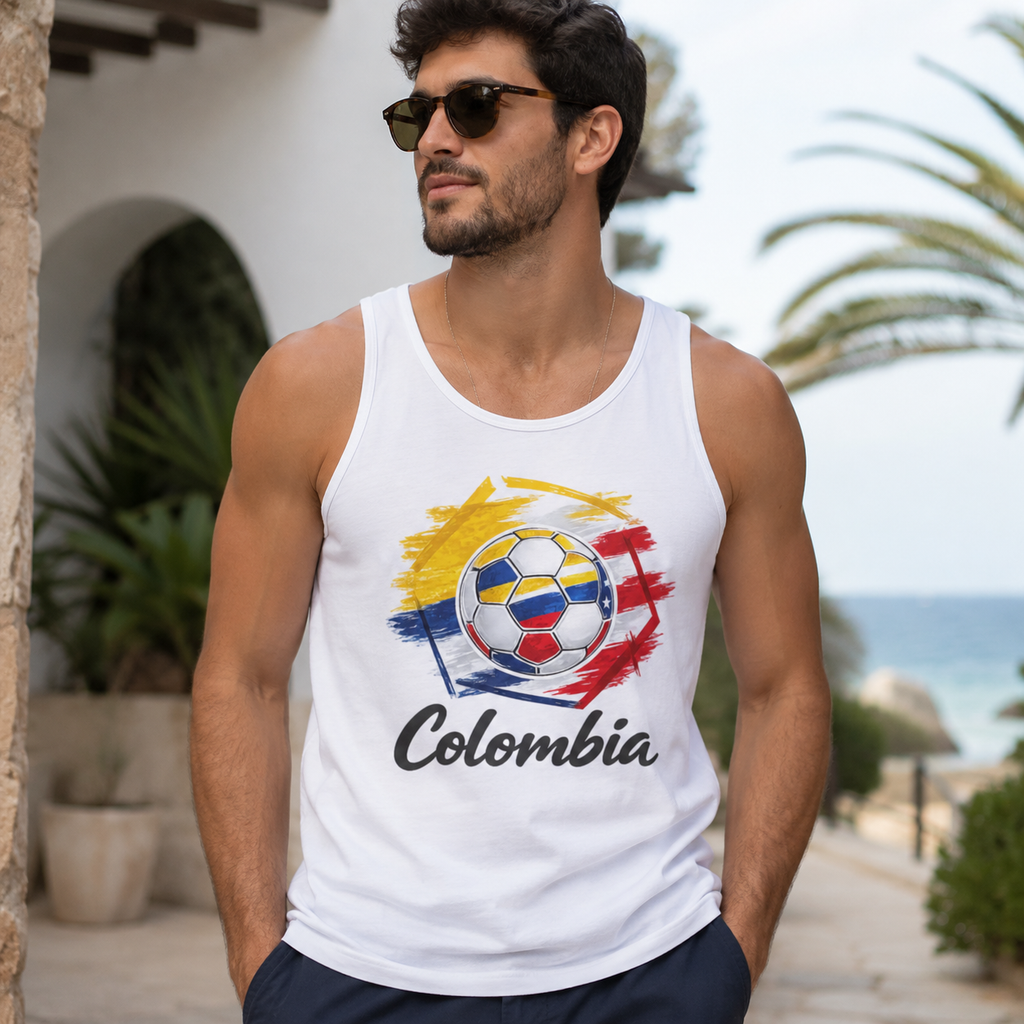Colombia Football Unisex Tank Top hero product mockup