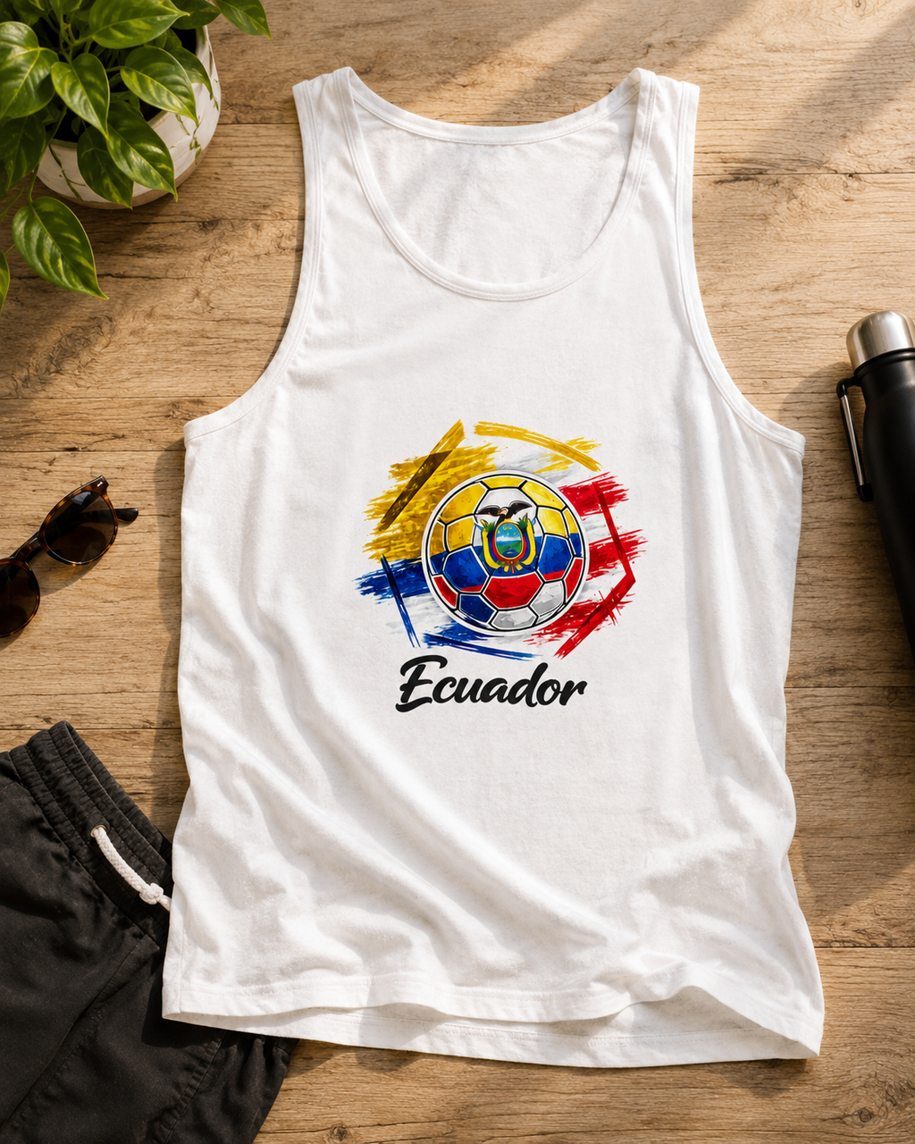 Ecuador Football Unisex Tank Top hero product mockup