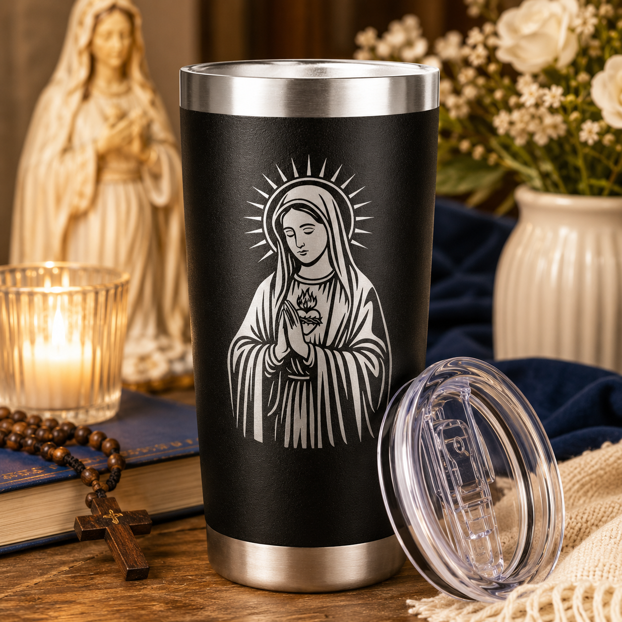 Sacred Mary 20oz Tumbler lifestyle hero image