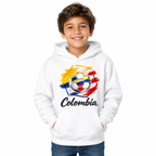 Colombia Football Youth Hoodie hero product mockup