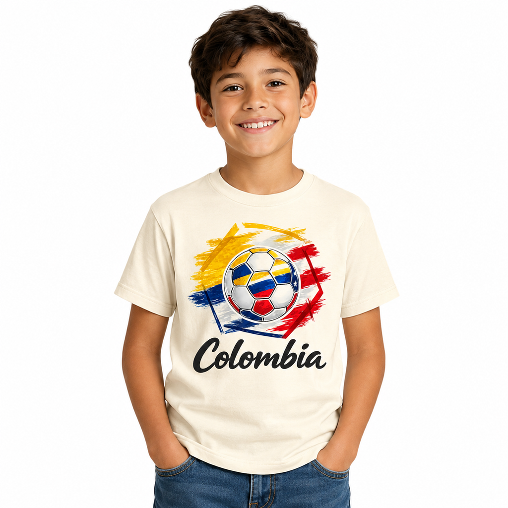Colombia Football Youth Tee hero product mockup