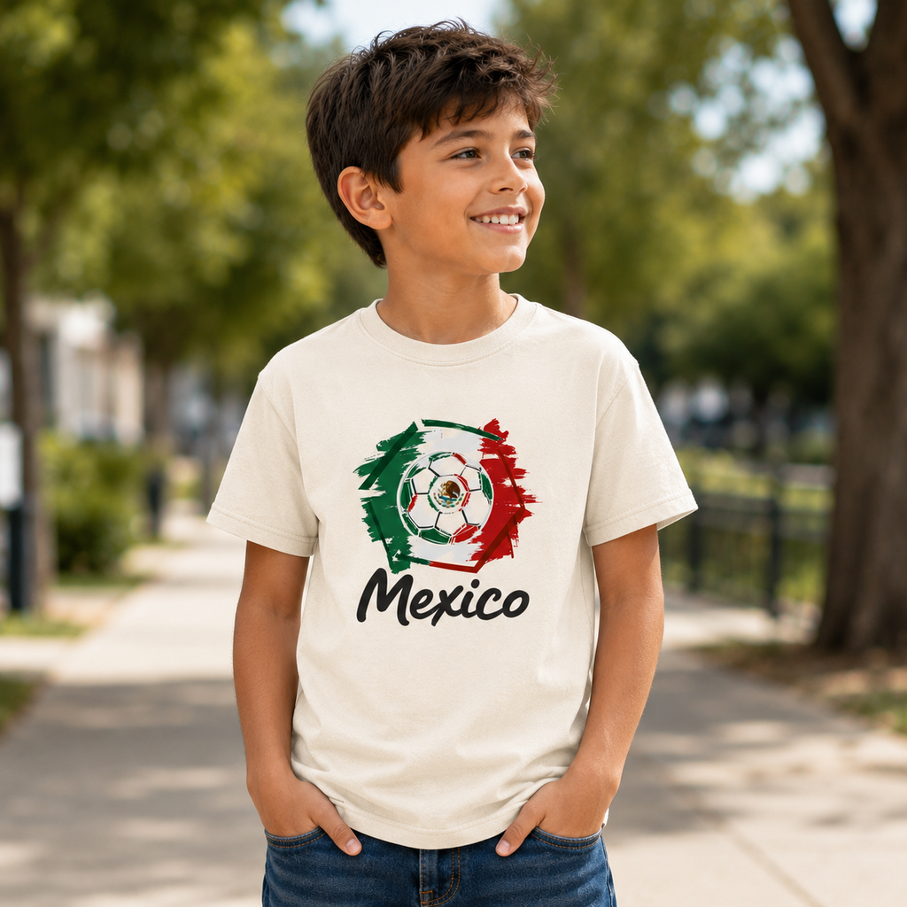 Mexico Football Youth Tee hero product mockup