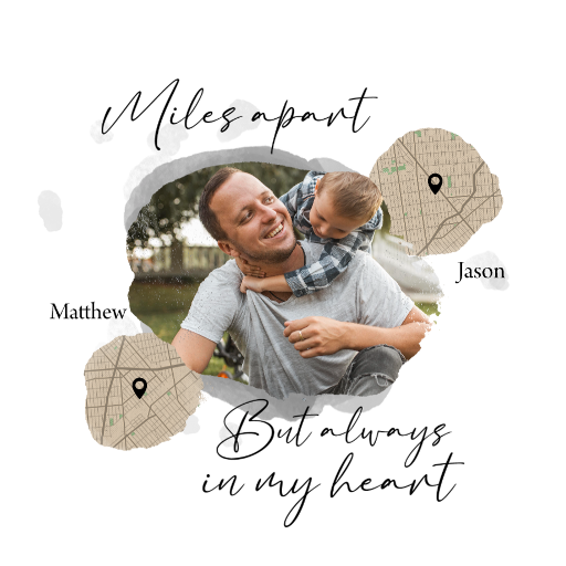 Miles apart but always in my heart Sweatshirt alternate product view 2
