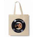 Music Player Vinyl Record Spotify Tote Bag hero product mockup