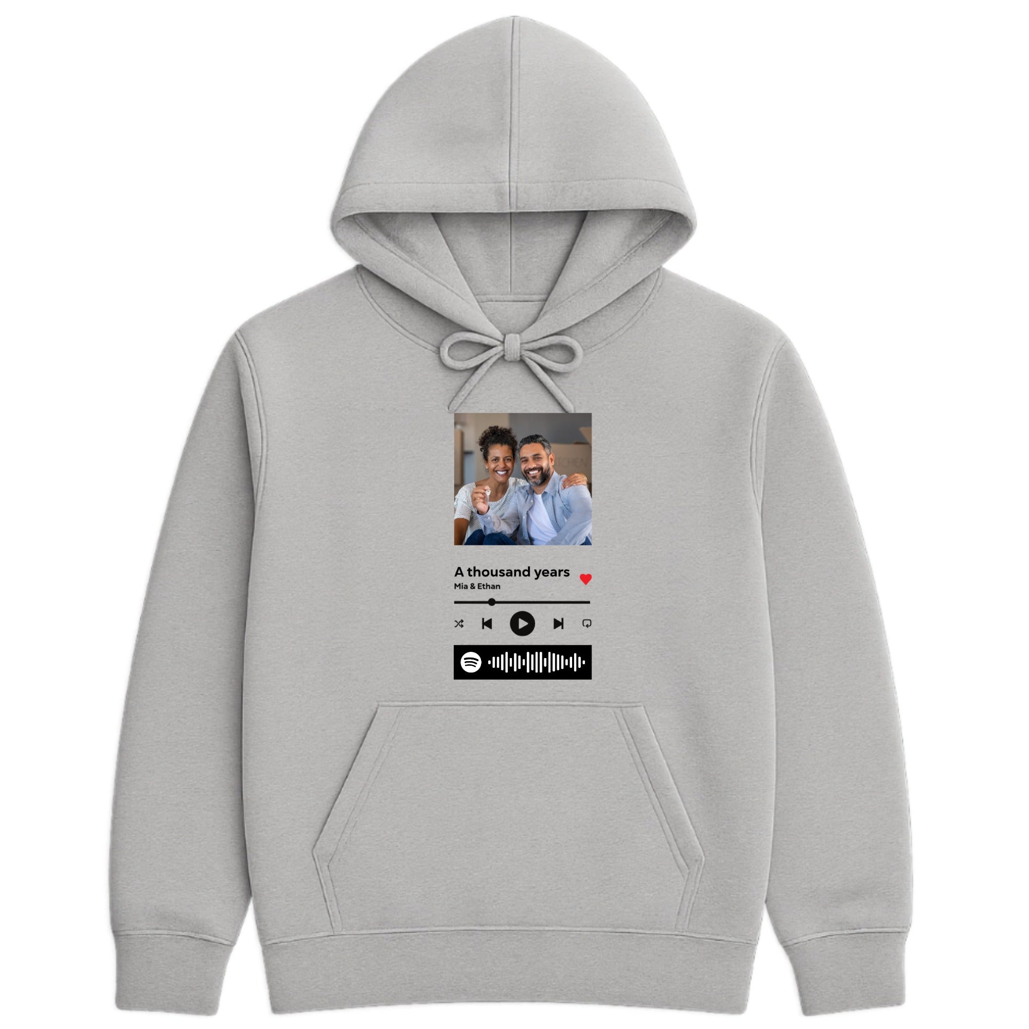 Music player - Spotify Hoodie hero product mockup