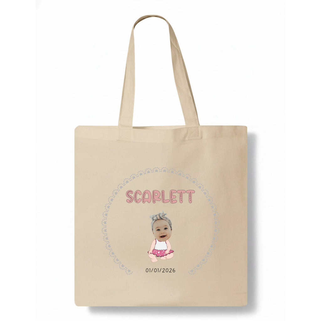 Baby Face Cutout Tote Bag hero product mockup