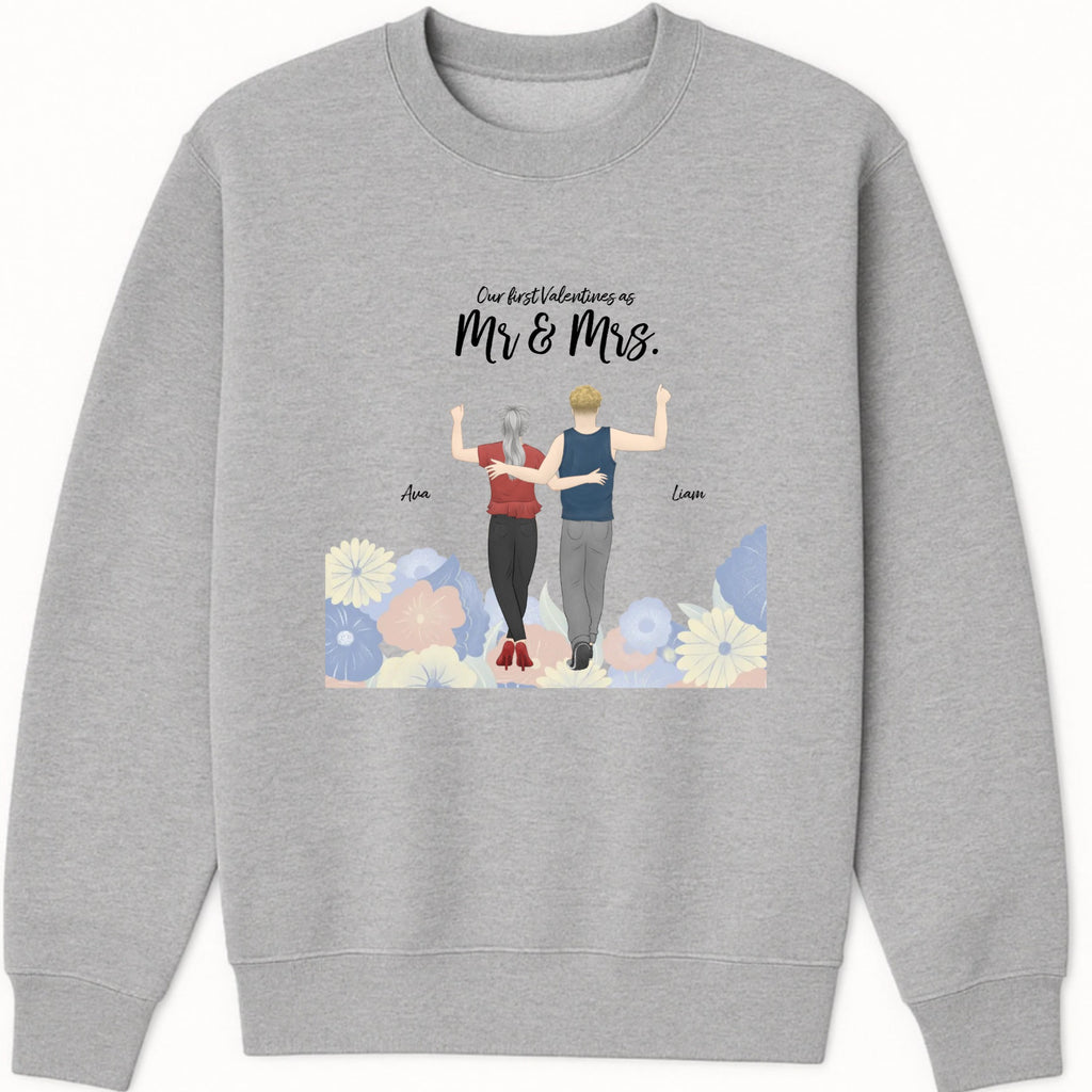Our first valentines together Sweatshirt hero product mockup
