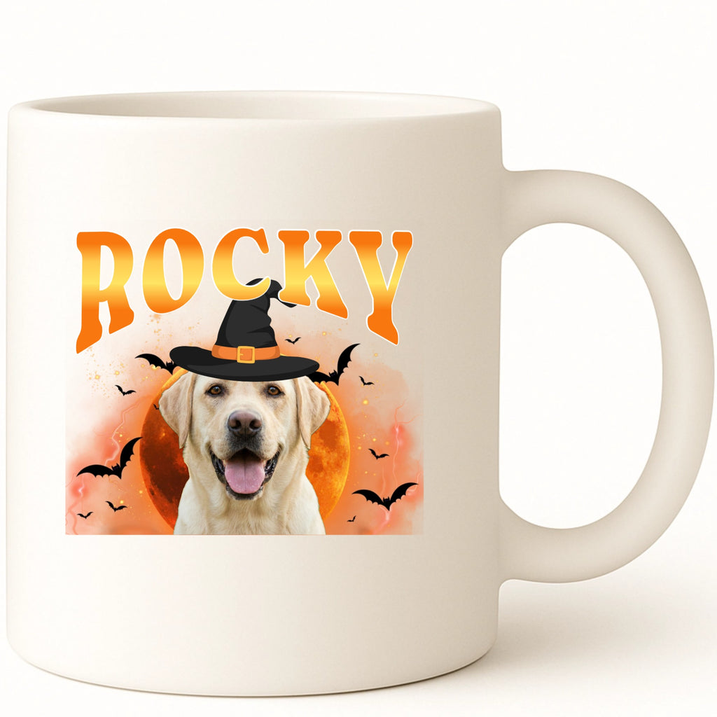 Halloween Bootleg Pet Portrait Coffee Mug hero product mockup