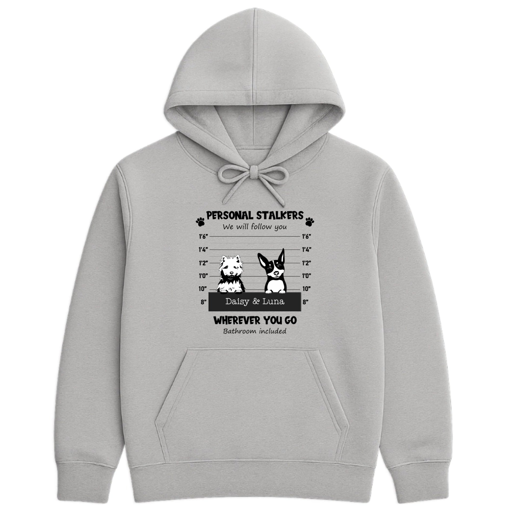 Personal Stalker - Dogs Black and White Hoodie hero product mockup