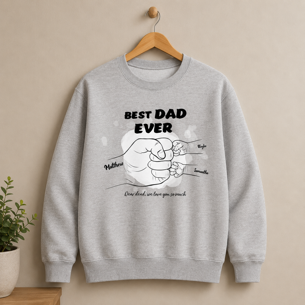 Best dad ever Sweatshirt hero product mockup