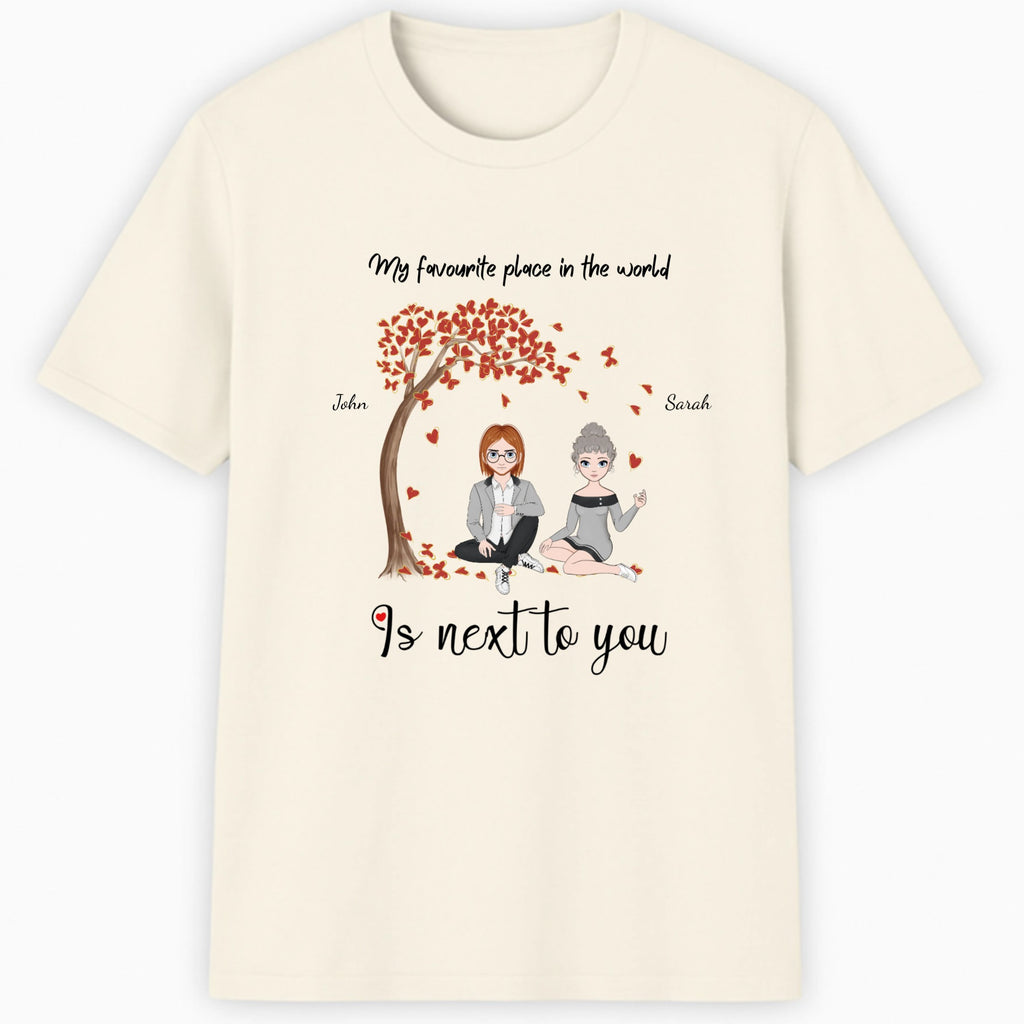 My favourite place in the world is next to you Classic T-Shirt hero product mockup