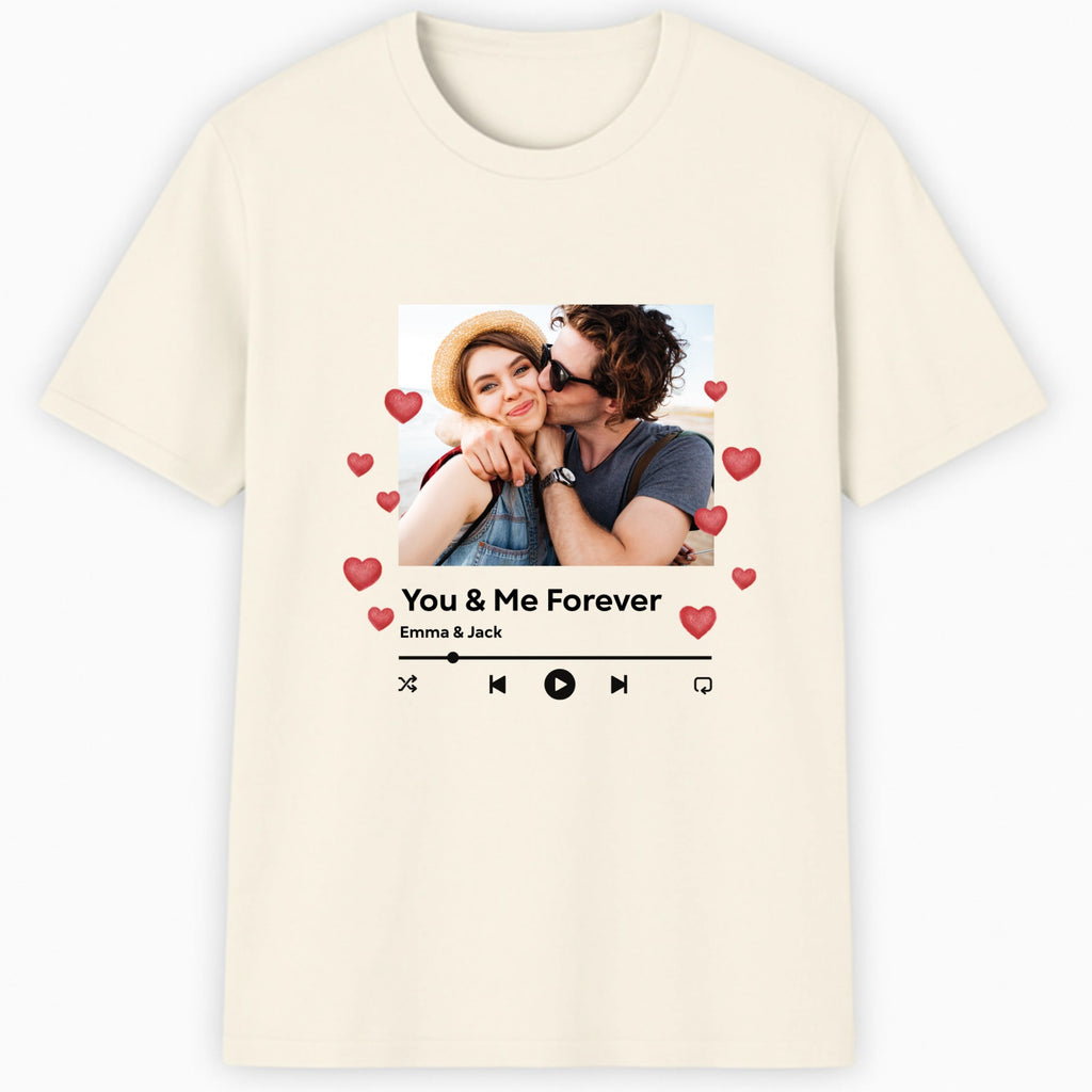 Music player - Valentines Classic T-Shirt hero product mockup