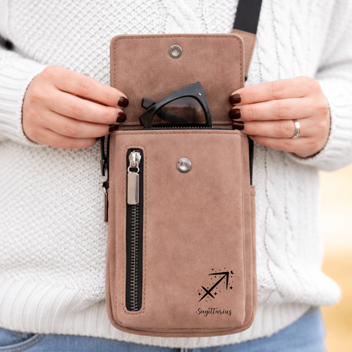 Sagittarius Crossbody Urban Bag hero product mockup