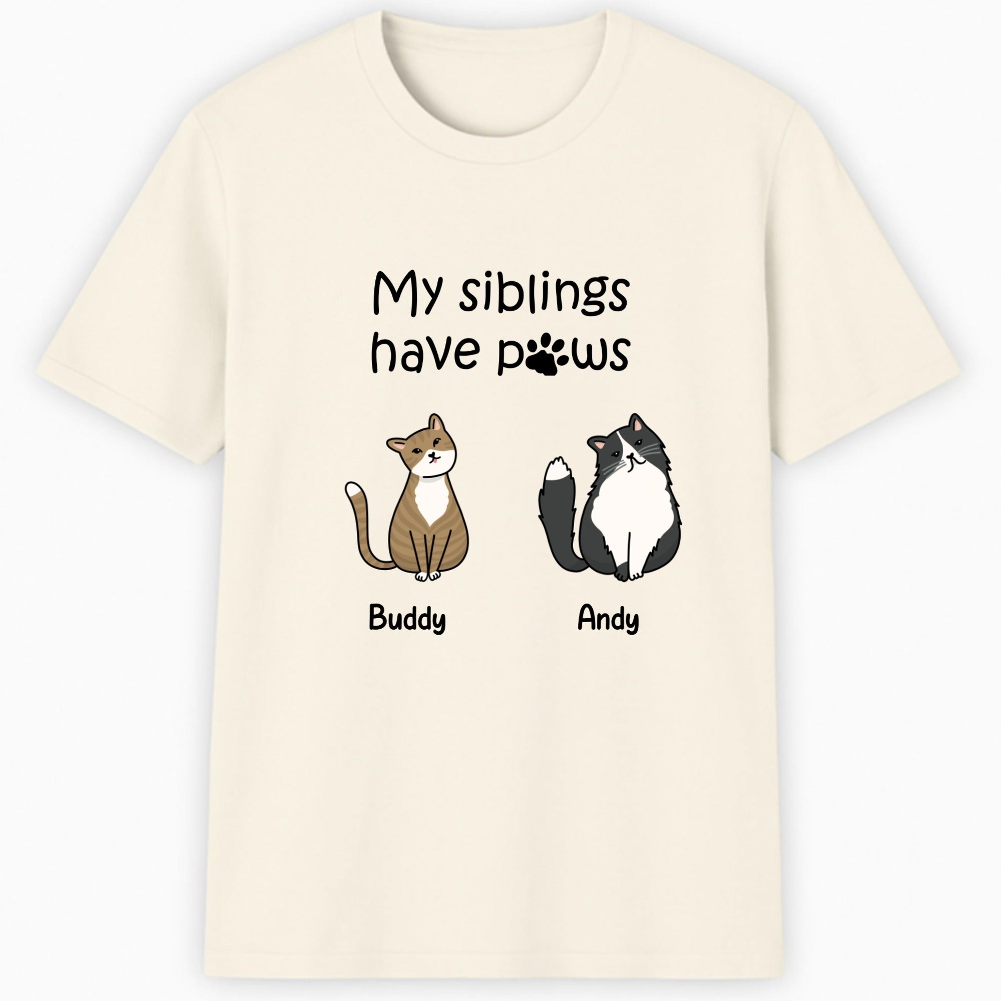 My siblings have paws cats Classic T-Shirt hero product mockup