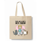 Cats are a girl's best friend Tote Bag hero product mockup