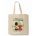 Friends and Sisters by heart Tote Bag hero product mockup