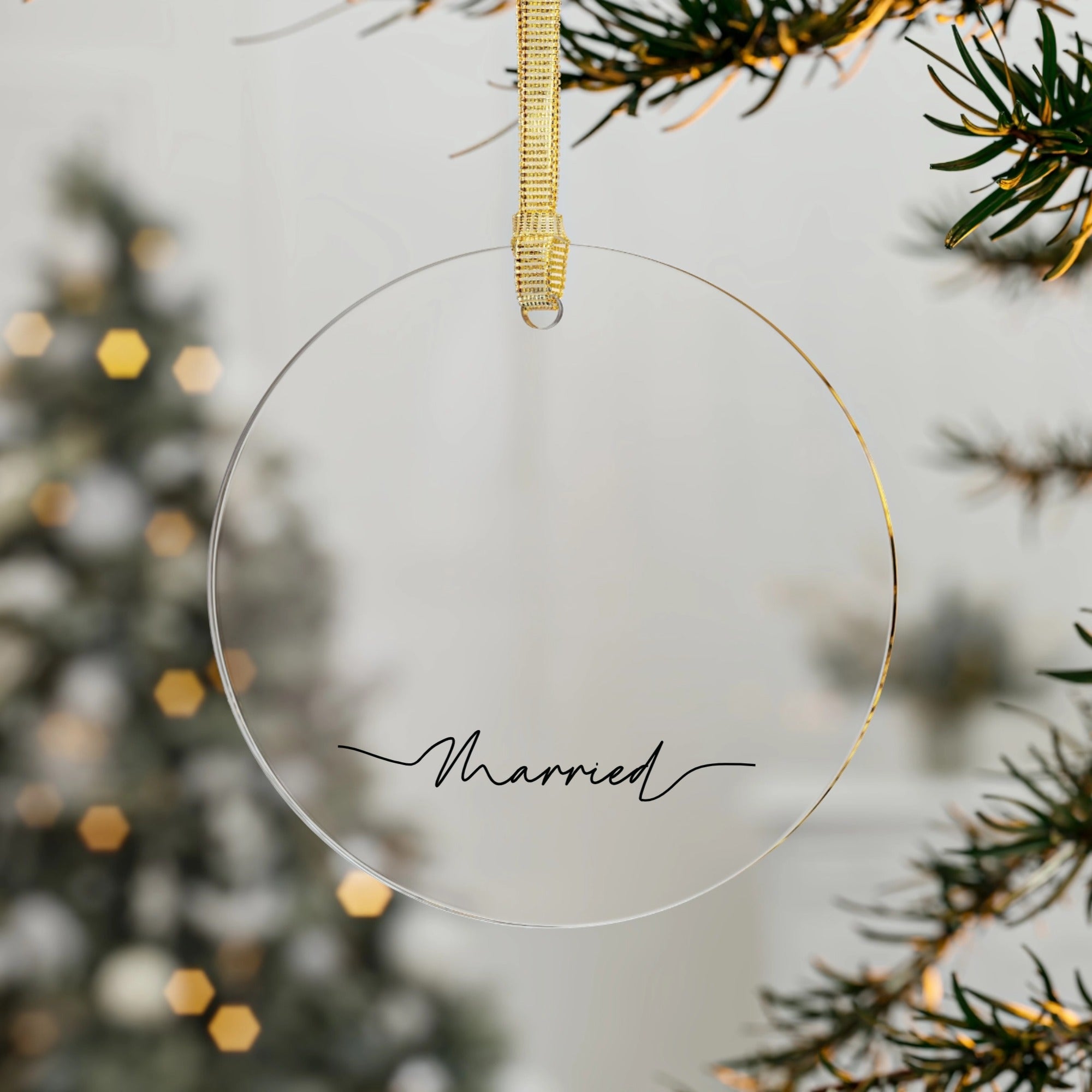 First Christmas Married Acrylic Ornaments