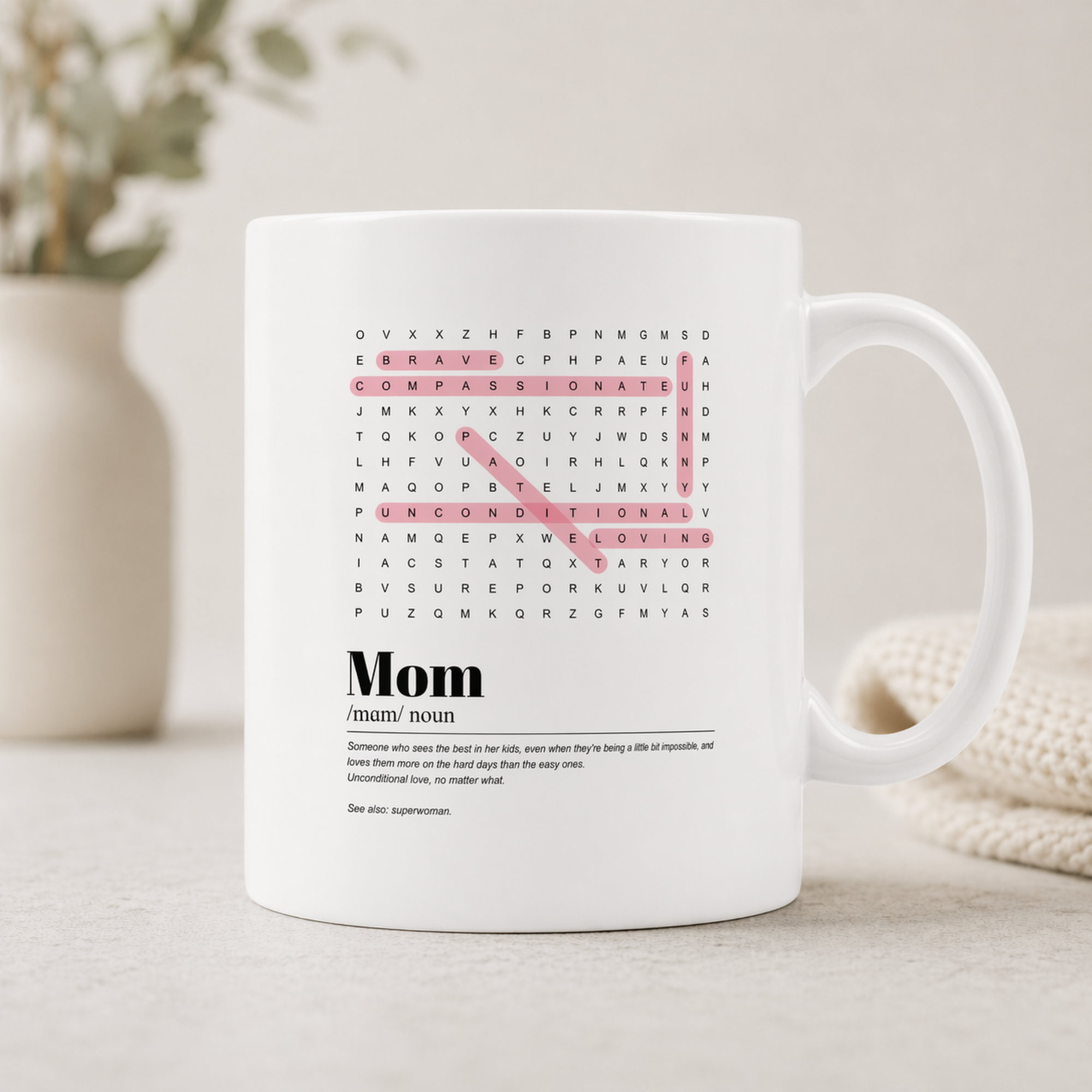 Mom Crossword Coffee Mug hero product mockup