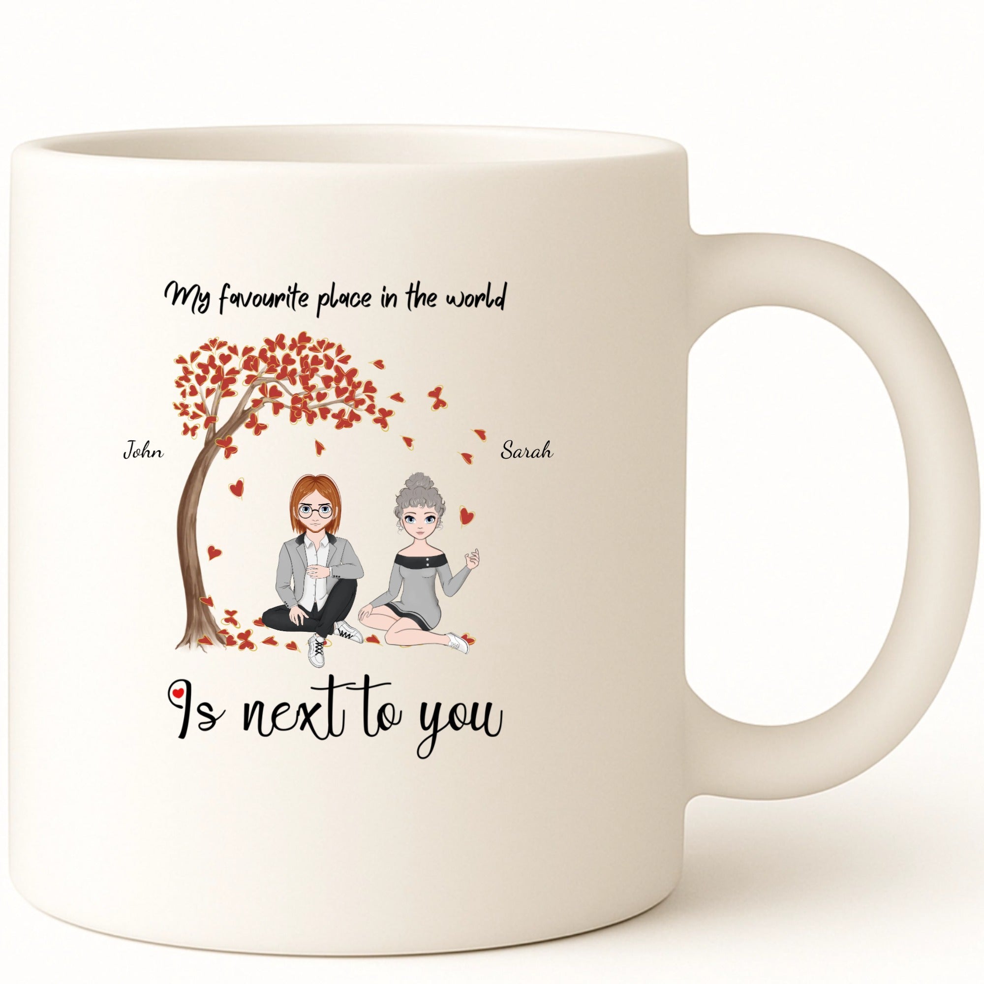 My favourite place in the world is next to you Coffee Mug hero product mockup