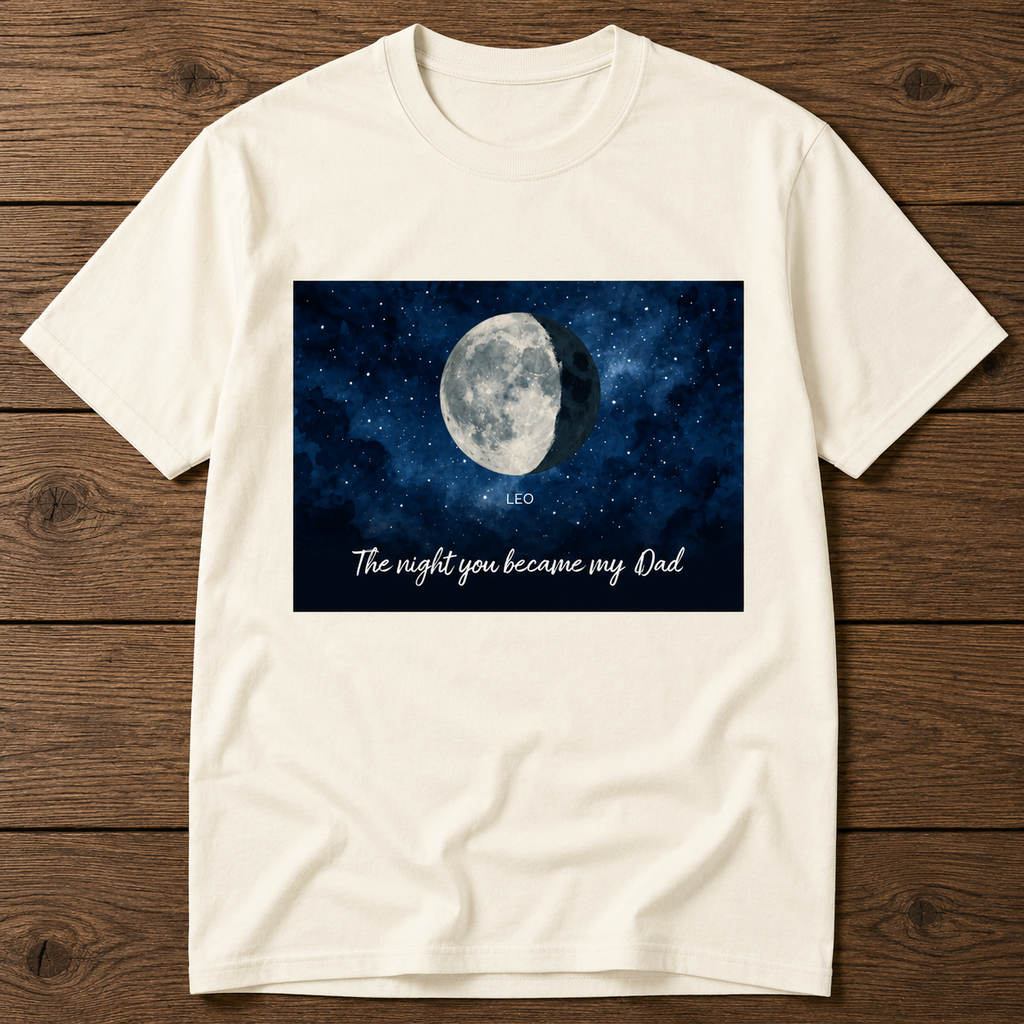Moon phases, nights you became our Dad Classic T-Shirt hero product mockup