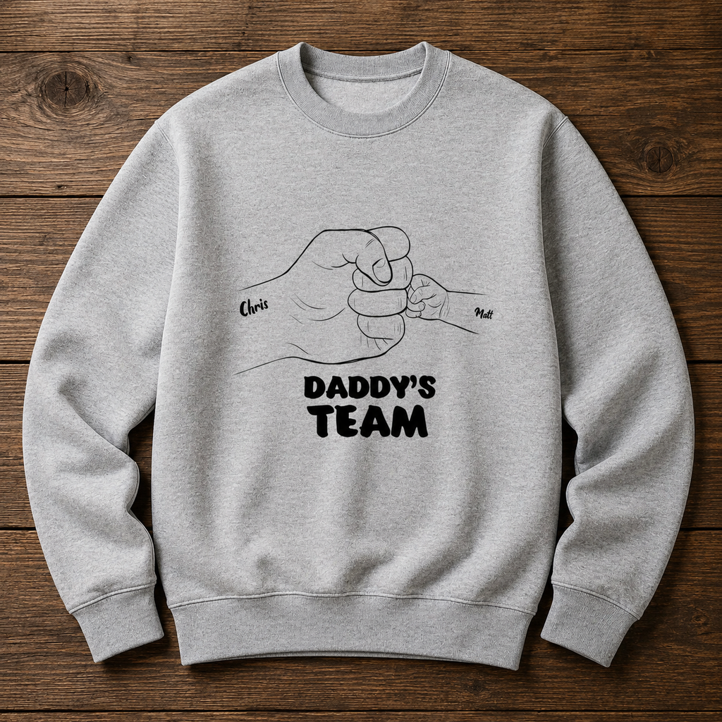 Daddy's team Sweatshirt hero product mockup