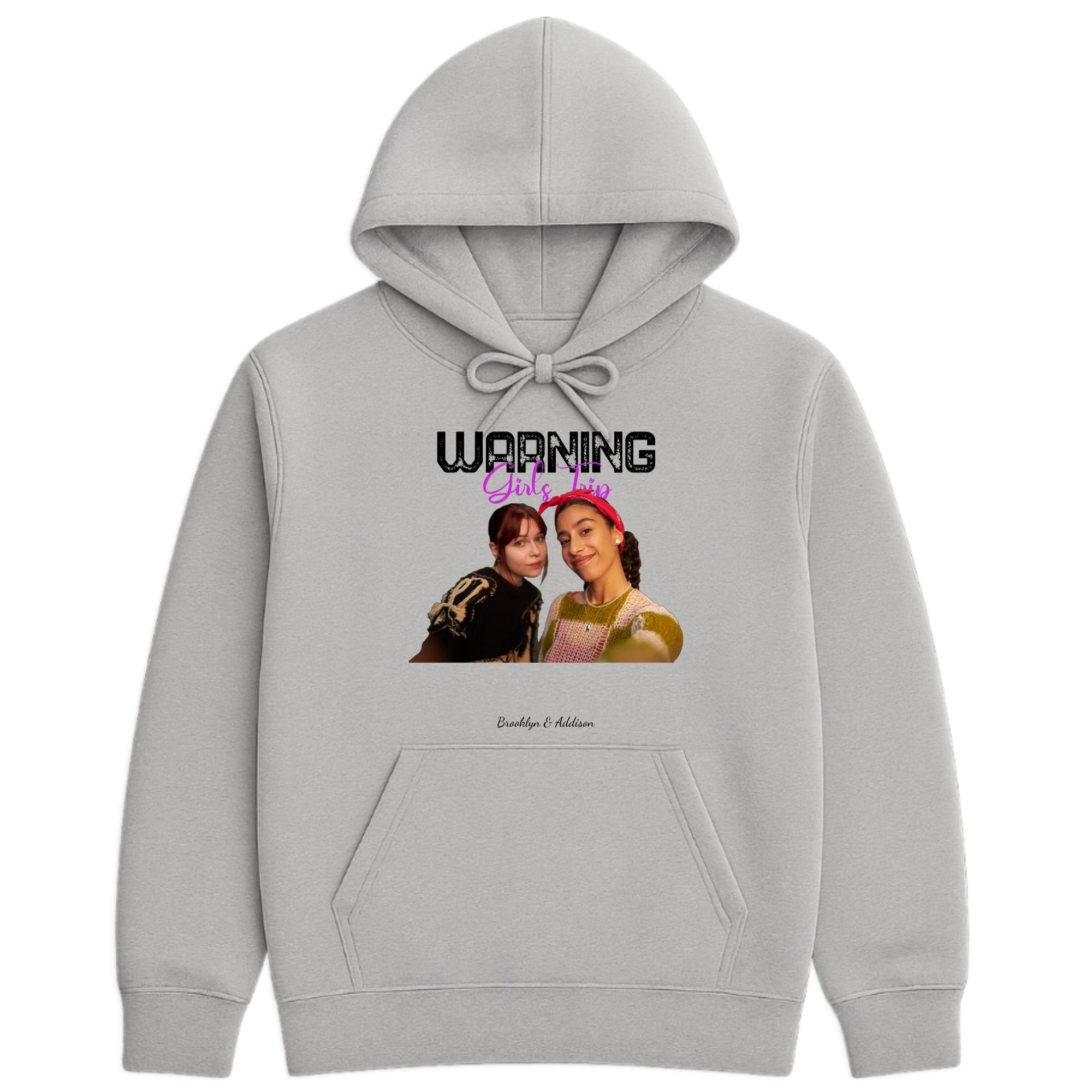 Warning Girl Trip in Progress Hoodie hero product mockup