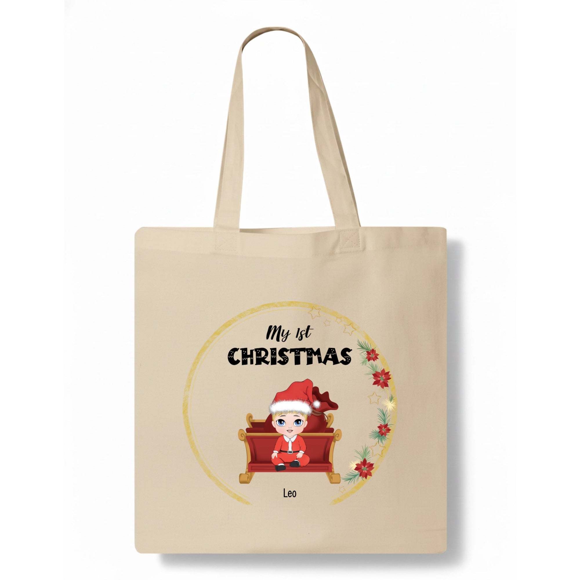 My 1st Christmas Tote Bag hero product mockup