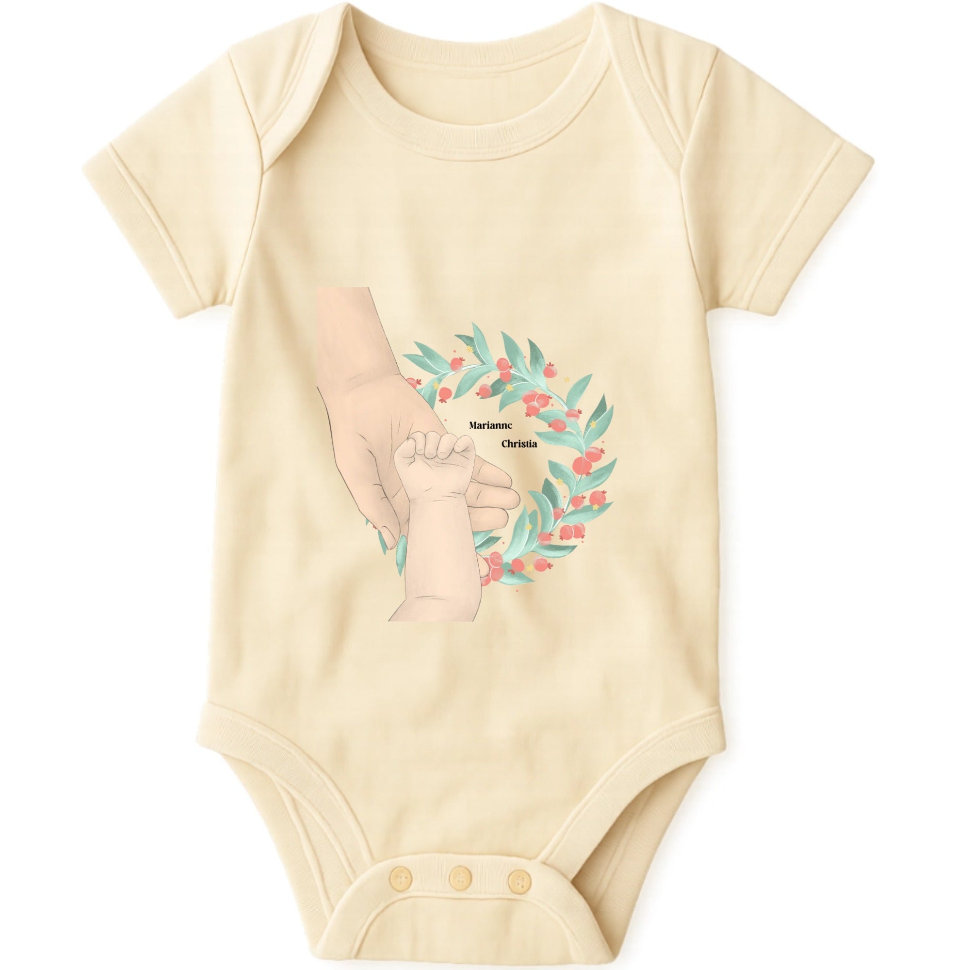 Baby parent to this angel Baby Onesie hero product mockup