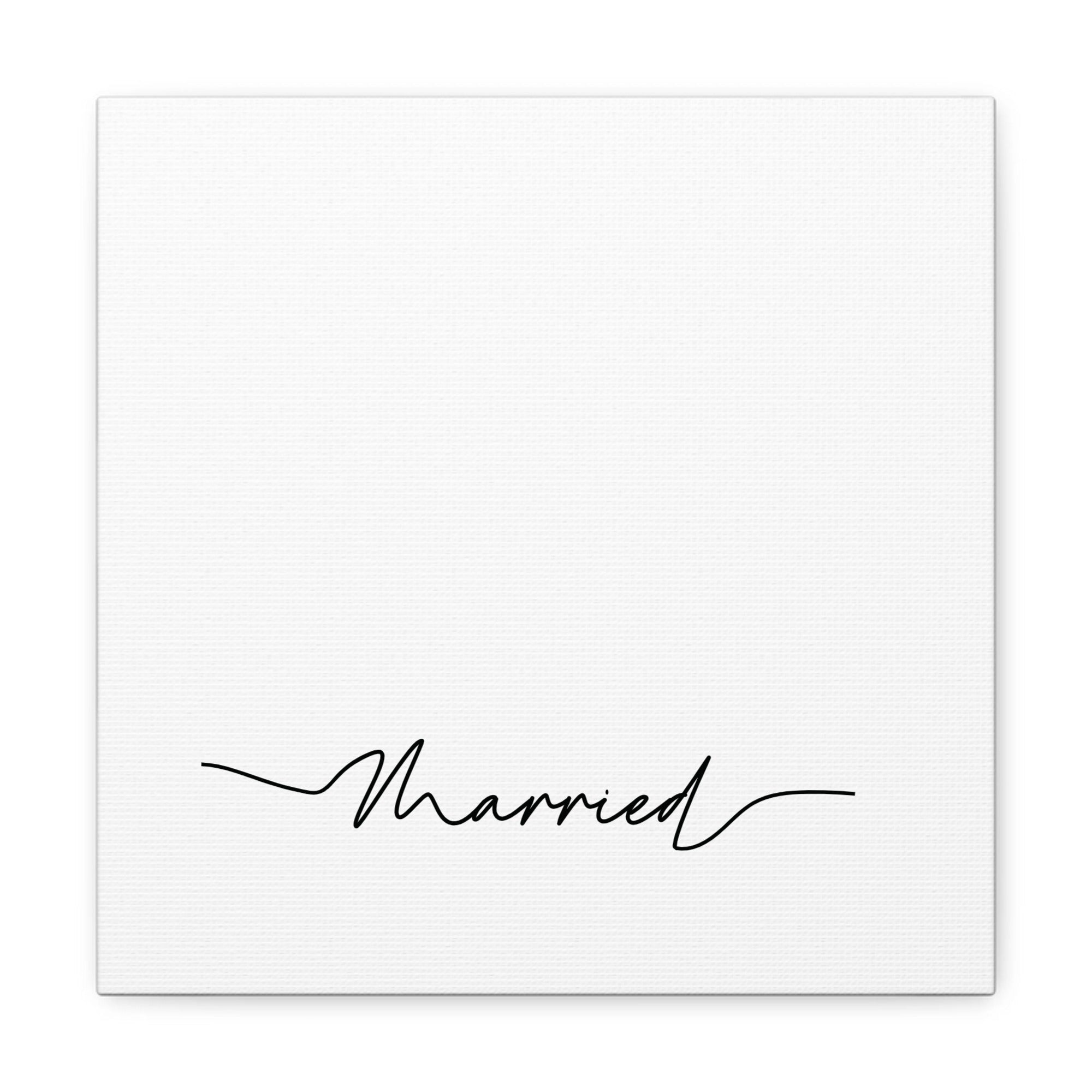 Our First Christmas Married Canvas