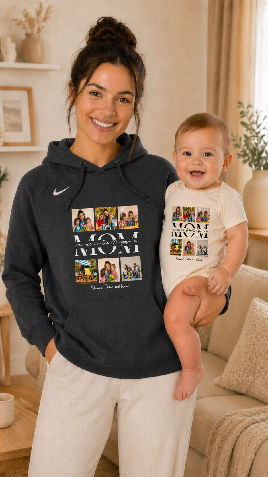 Nike Therma-FIT Pullover Fleece Hoodie (mother's day edition) hero product mockup