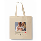 Music player Tote Bag hero product mockup