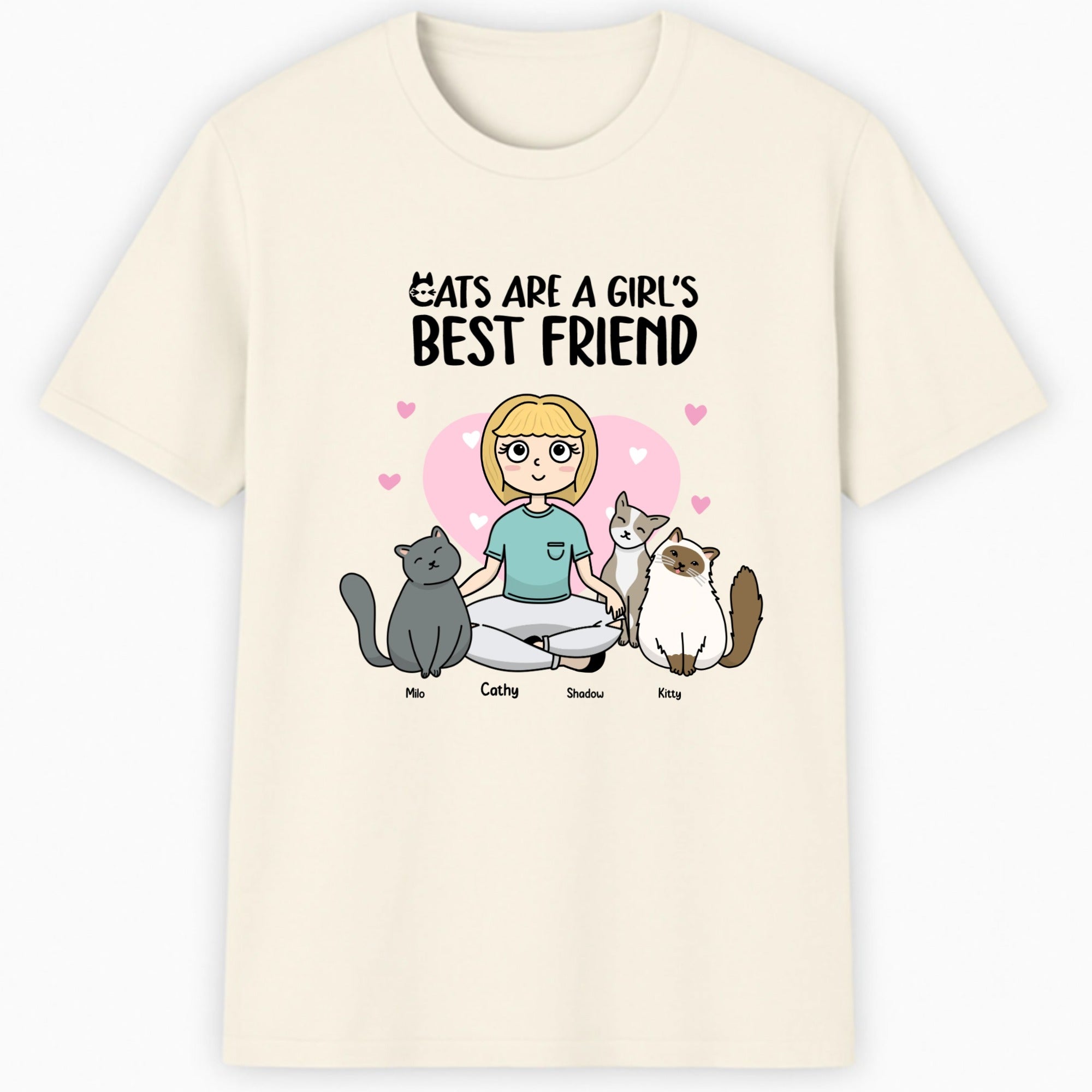 Cats are a girl's best friend Classic T-Shirt hero product mockup