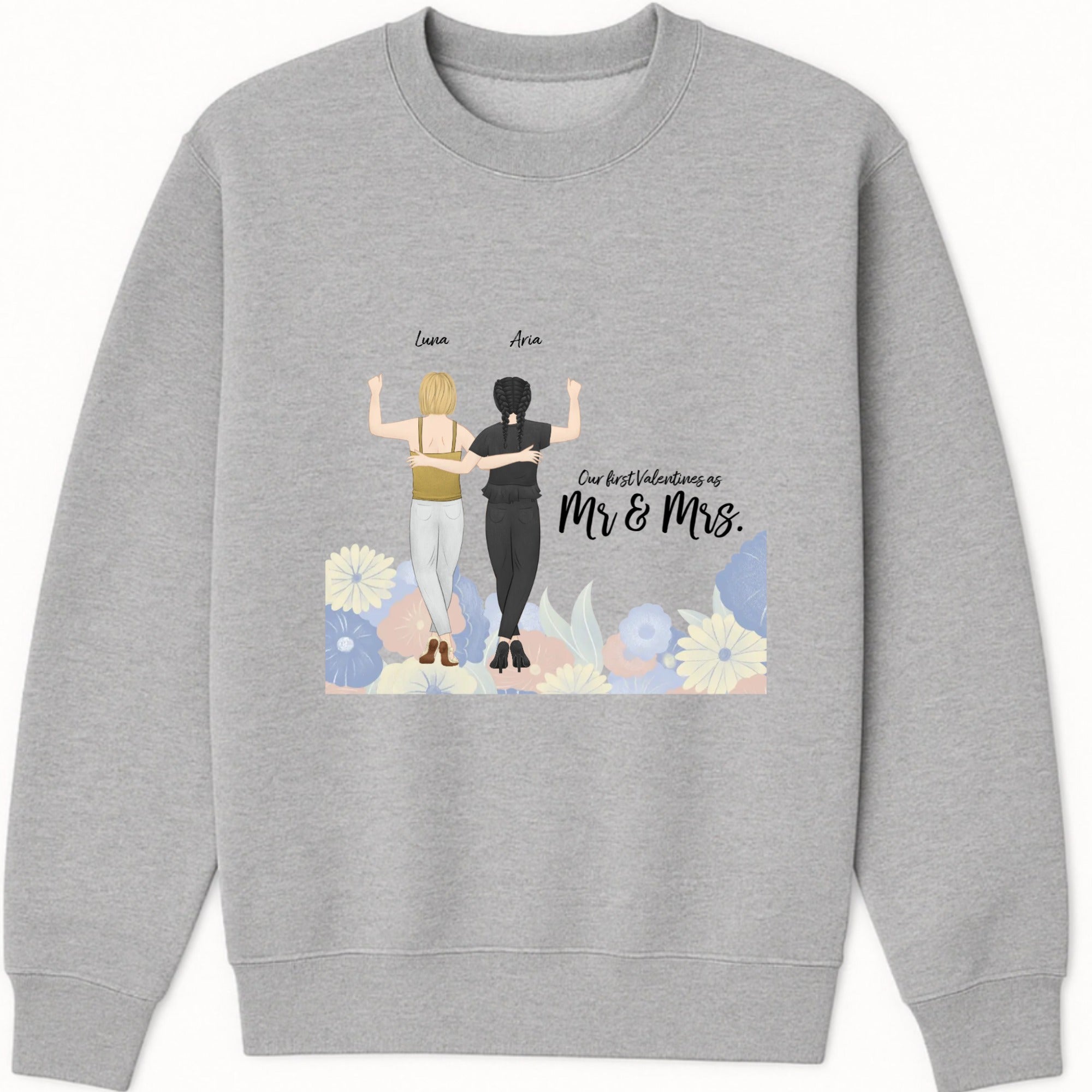 Our first valentines as partners Sweatshirt hero product mockup