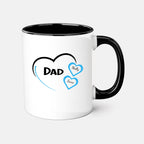 Dad Heart Personalized Accent Mug hero product mockup