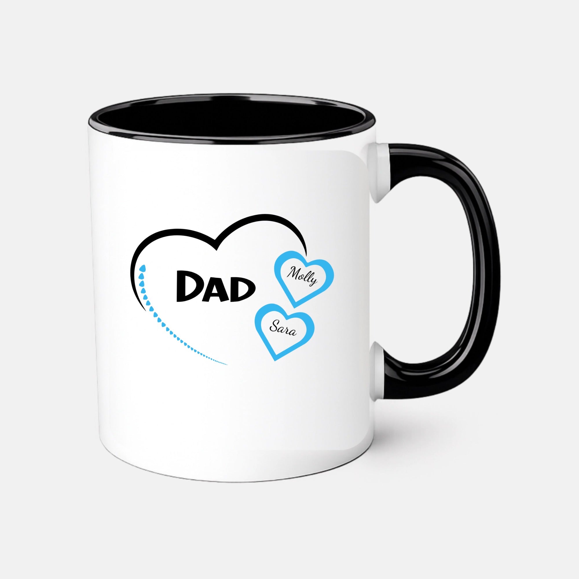 Dad Heart Personalized Accent Mug hero product mockup