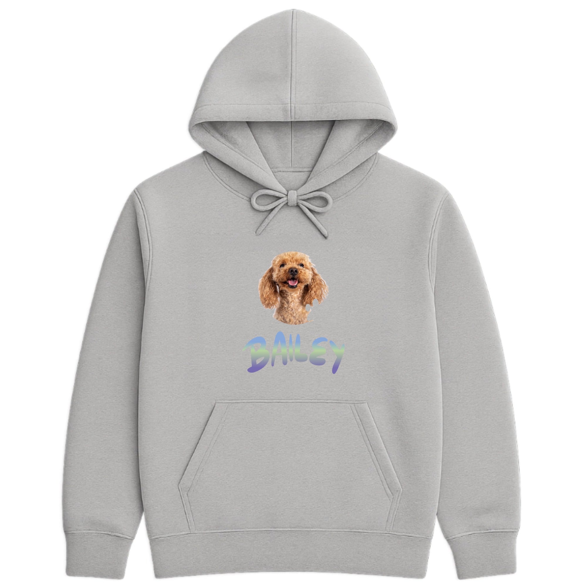 Pet Photo with name in Gradient Finish Hoodie hero product mockup