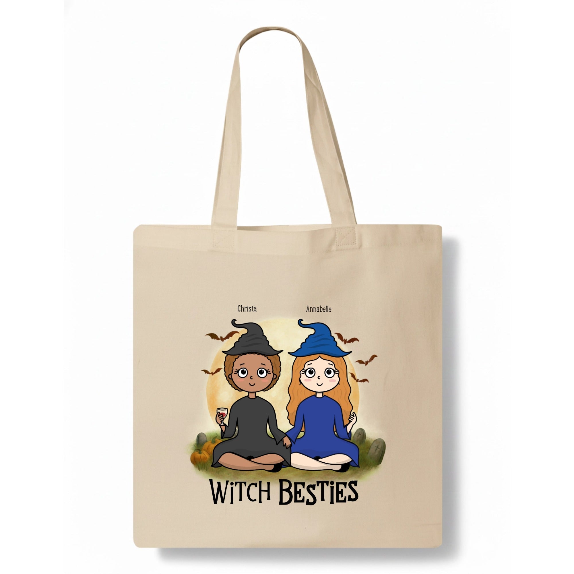 Witch Besties Tote Bag hero product mockup