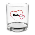 Dad Heart Personalized Whiskey Glass hero product mockup