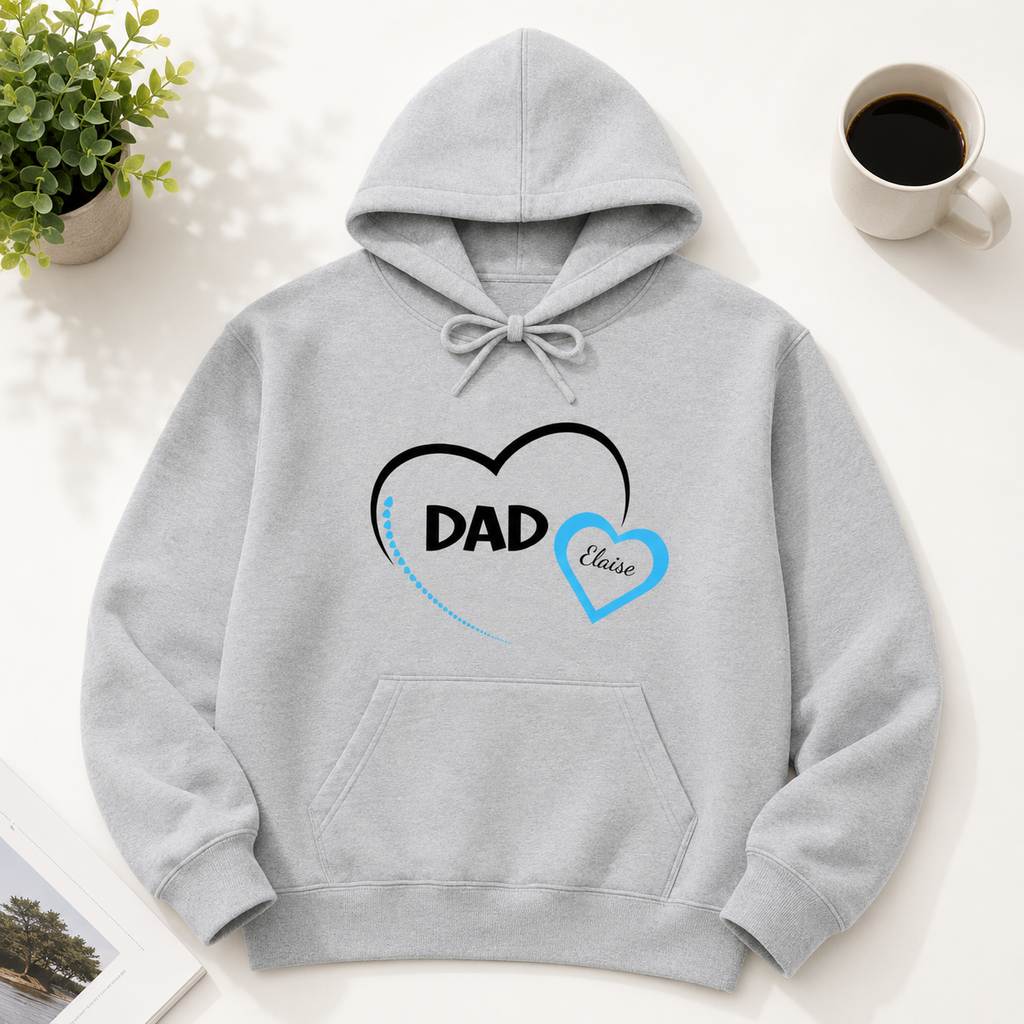 Dad Heart Hoodie hero product mockup