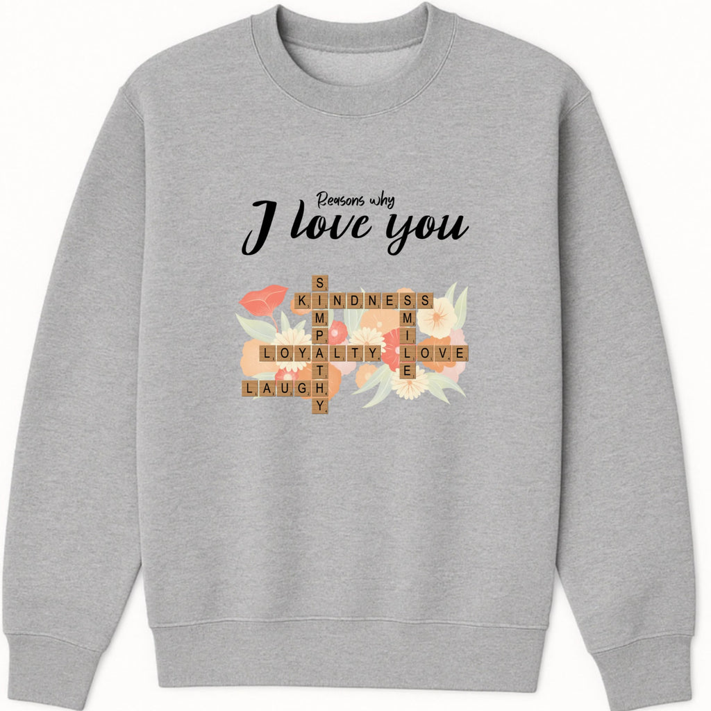 Reasons why I love you crossword Sweatshirt color variation 1