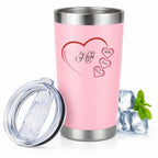 Mom Heart Personalized 20oz Tumbler hero product mockup