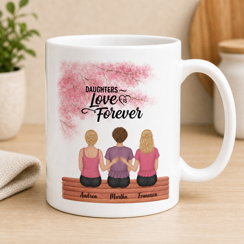 Daughters Love is Forever Coffee Mug hero product mockup