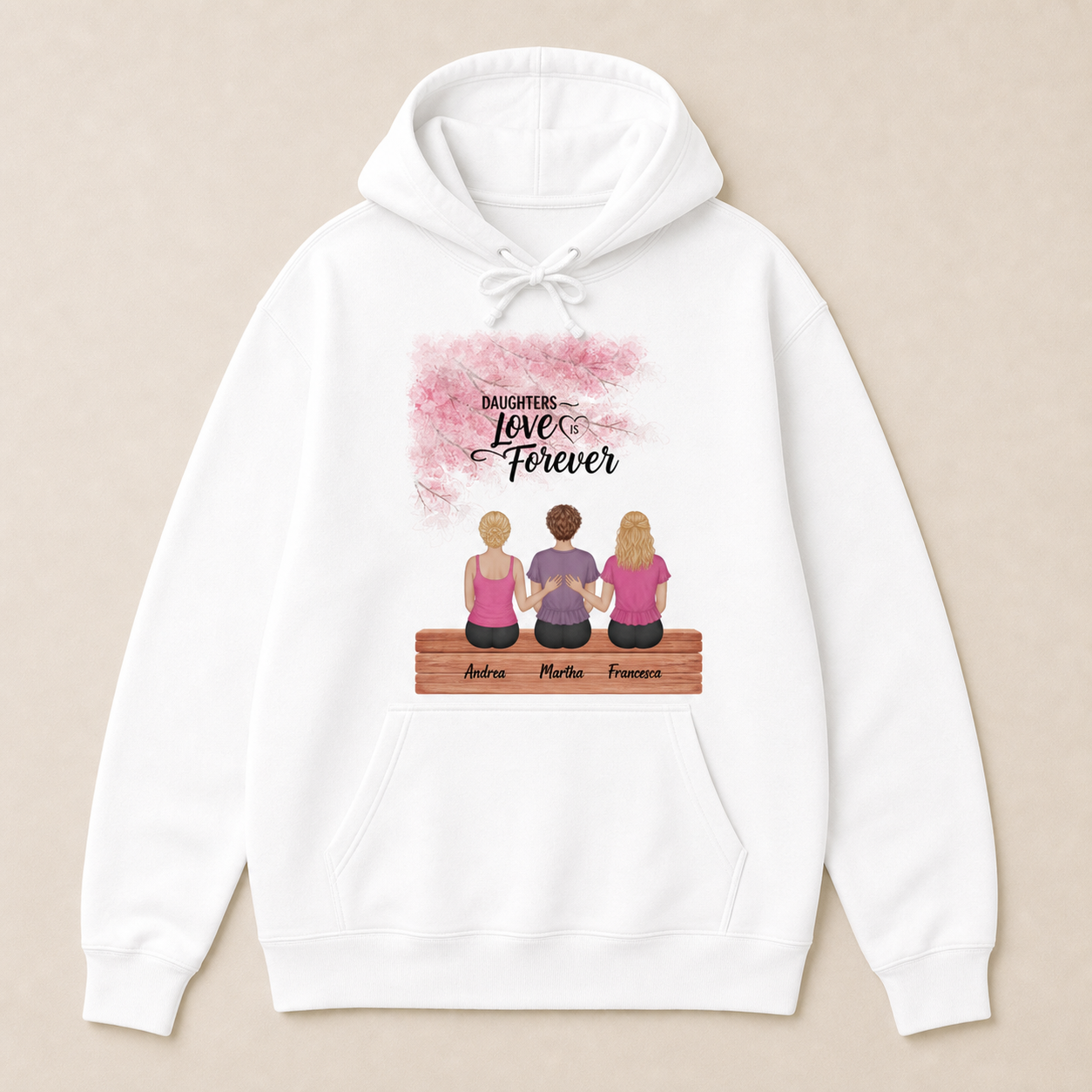 Daughters Love is Forever Hoodie hero product mockup
