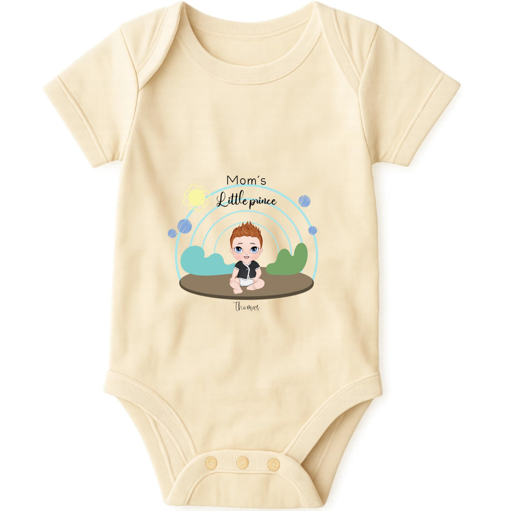 Mom´s Little Prince Baby Onesie hero product mockup