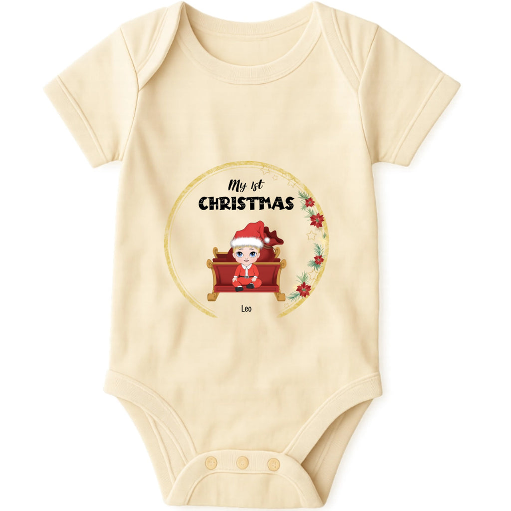 My 1st Christmas Baby Onesie hero product mockup