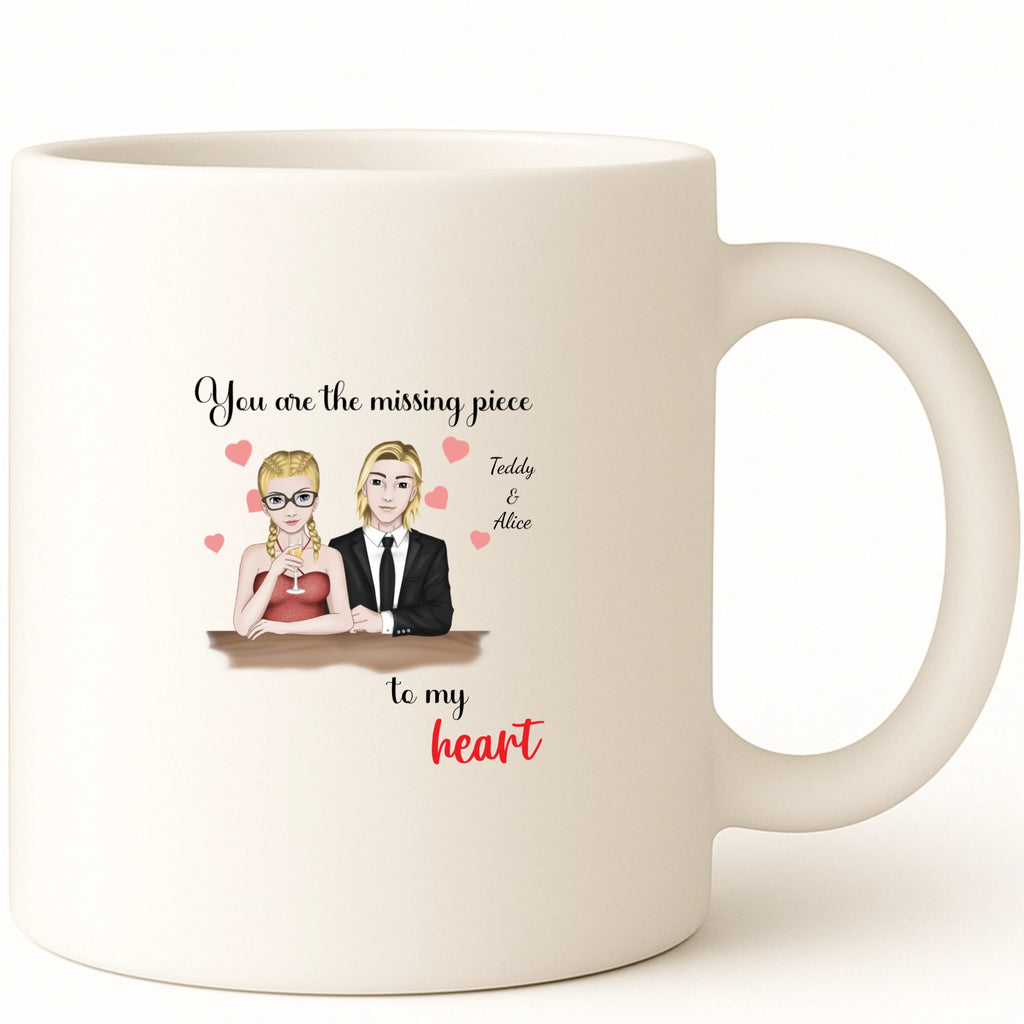 You are the missing piece to my heart Coffee Mug hero product mockup
