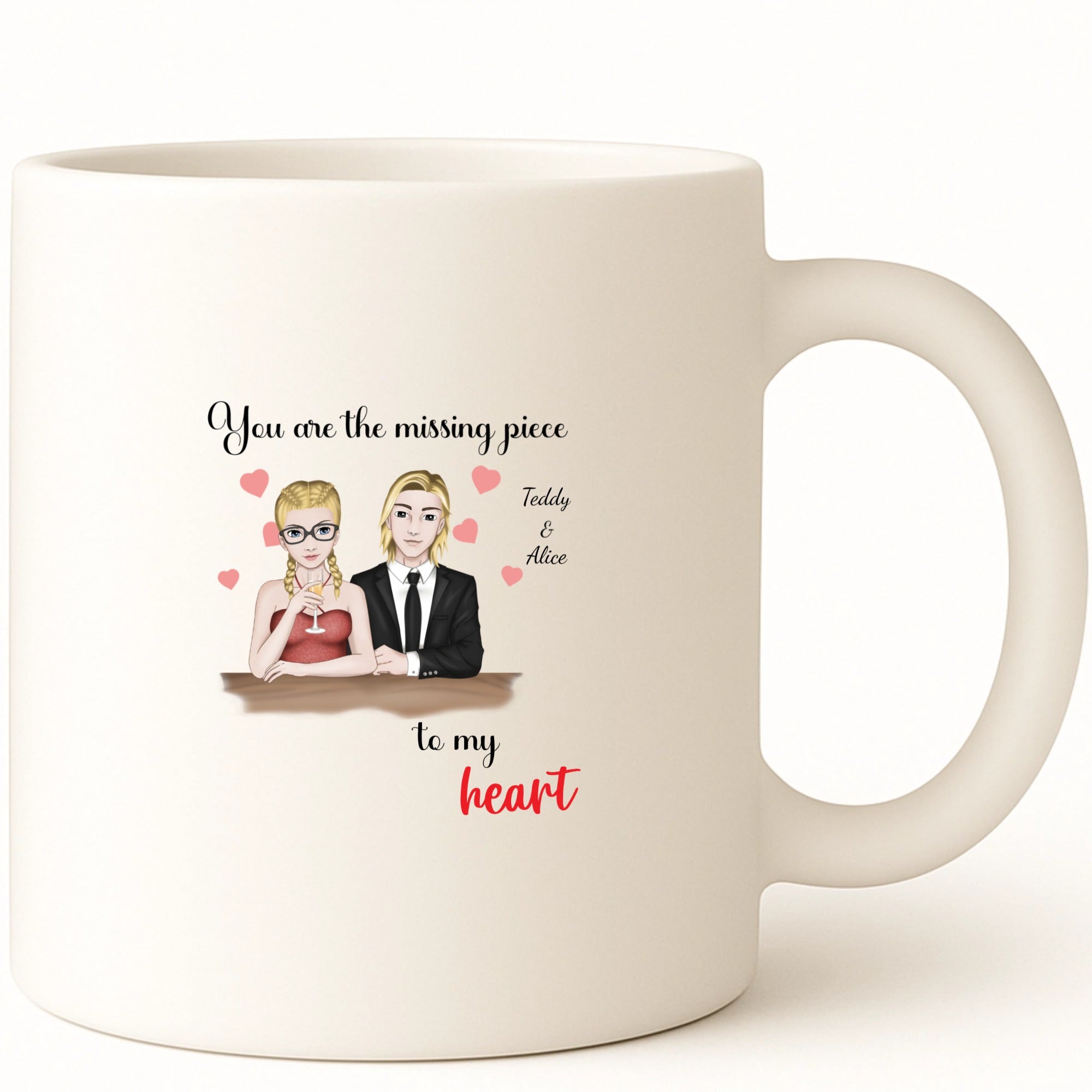 You are the missing piece to my heart Coffee Mug hero product mockup