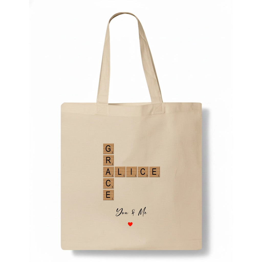 You and Me Tote Bag hero product mockup