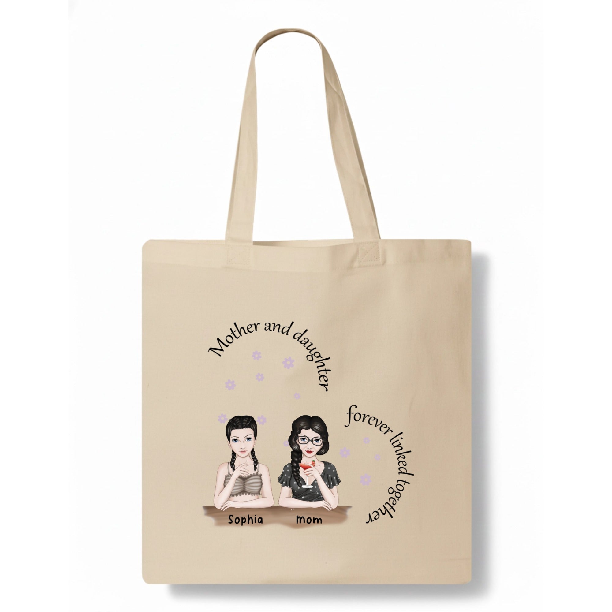 Mother and daughters forever linked together Tote Bag hero product mockup