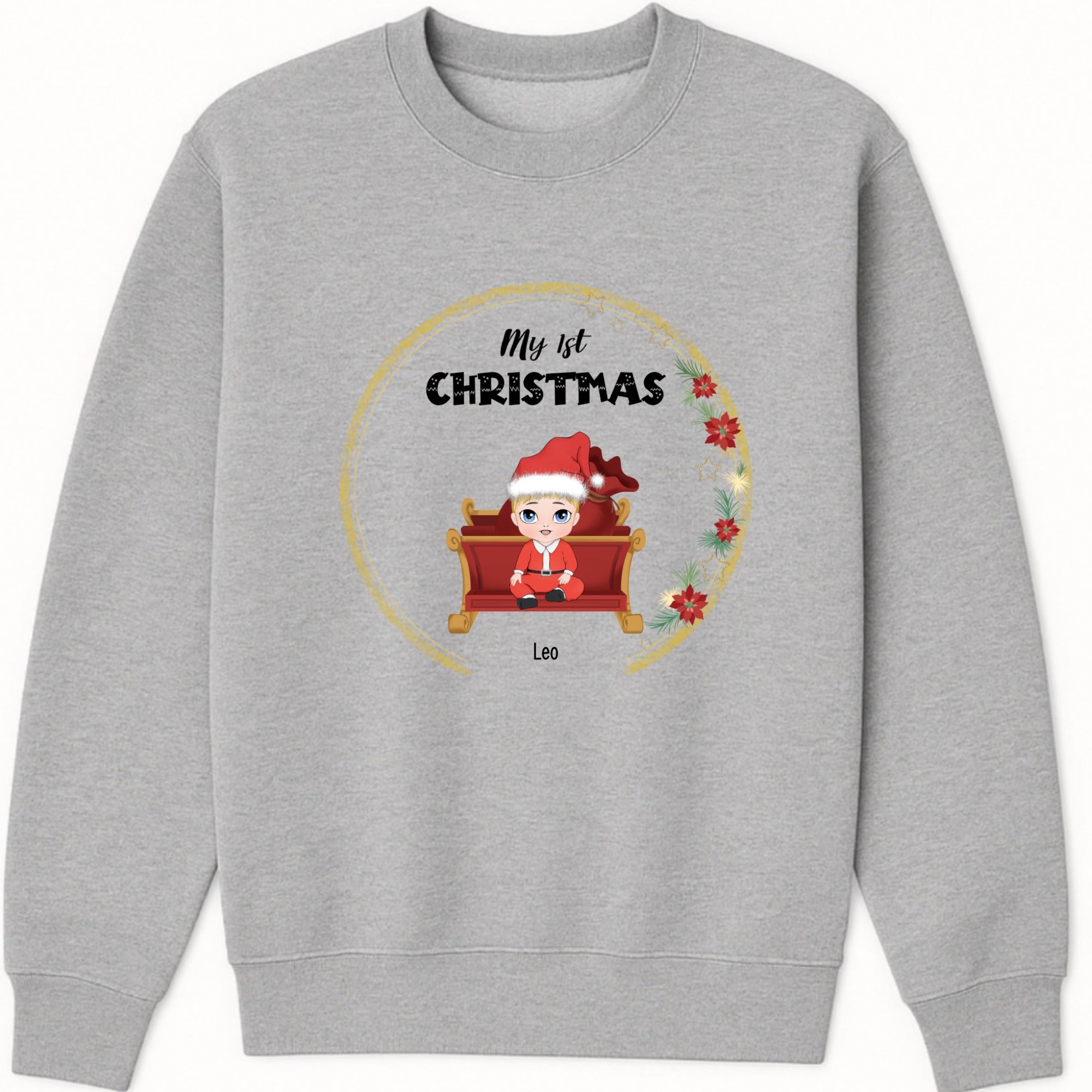 My 1st Christmas Sweatshirt hero product mockup